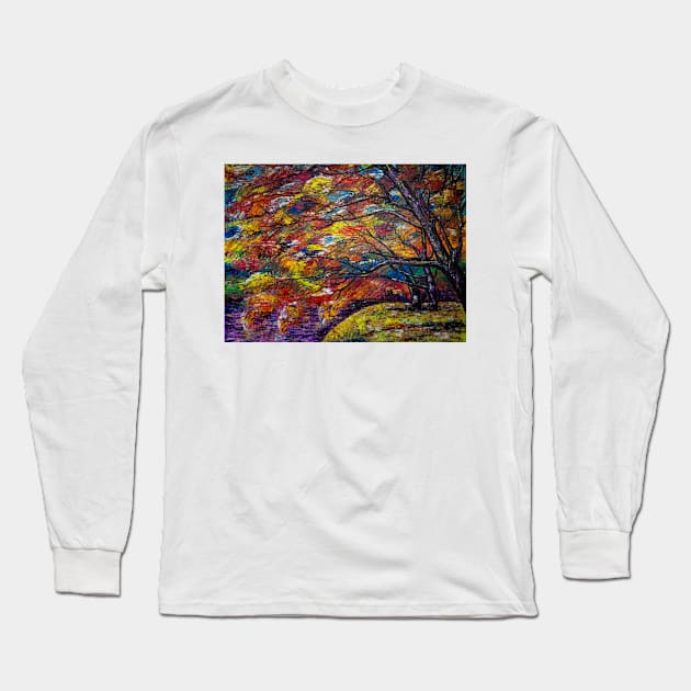 Japan. Autumn maples Long Sleeve T-Shirt by NataliaShchip